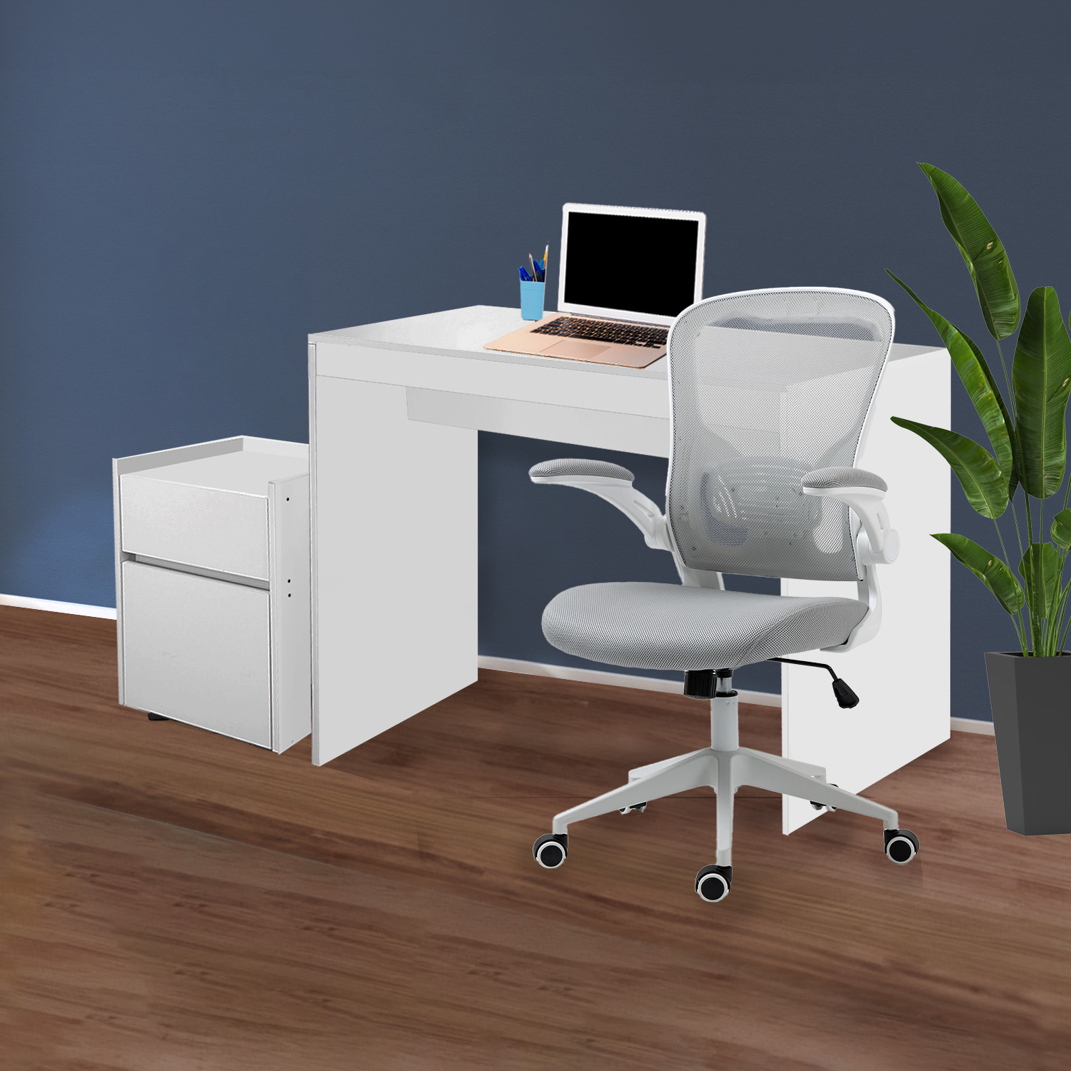 Foto 9 pulgar | Escritorio Archivero Mueble Organizador Oficina Monterosso Mundo In Color Blanco