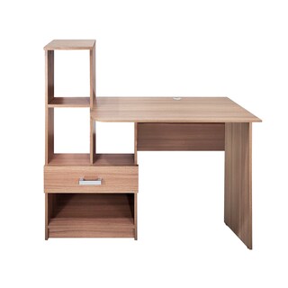 Foto 1 | Escritorio Muebles Oficina Cajón Organizador Con Estantería Mundo In Color Roble