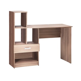 Foto 2 | Escritorio Muebles Oficina Cajón Organizador Con Estantería Mundo In Color Roble