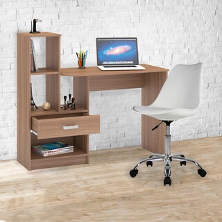 Foto 7 | Escritorio Muebles Oficina Cajón Organizador Con Estantería Mundo In Color Roble