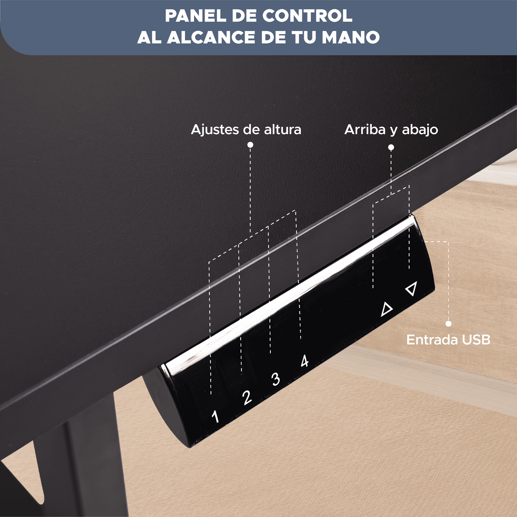 Foto 5 | Escritorio Modelo Perspective Ajustable 100*60*70-115cm Negro