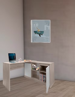Foto 2 | Escritorio En L Para Computadora Minimalista Siena