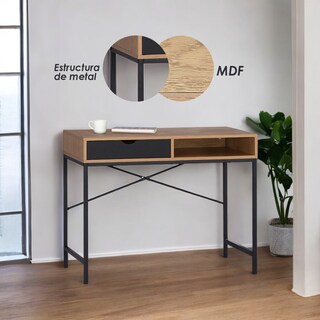 Foto 3 | Escritorio Minimalista Ilios Innova Esc-ind/caf/gdx color Café con Cajón