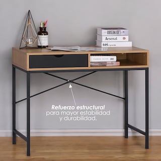 Foto 6 | Escritorio Minimalista Ilios Innova Esc-ind/caf/gdx color Café con Cajón