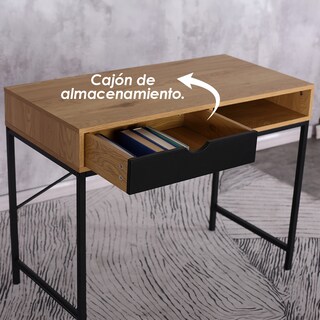 Foto 7 | Escritorio Minimalista Ilios Innova Esc-ind/caf/gdx color Café con Cajón