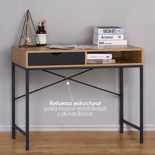 Foto 8 | Escritorio Minimalista Ilios Innova Esc-ind/caf/gdx color Café con Cajón