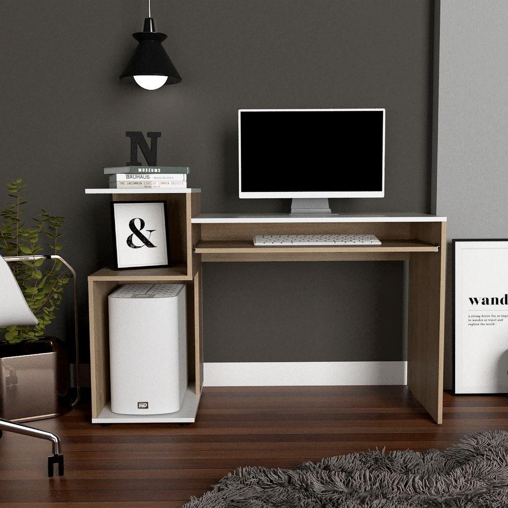 Foto 3 pulgar | Combo Para Oficina Lucina, Incluye Escritorio + Librero Virtual Muebles