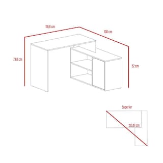 Foto 6 | Combo Para Oficina Austel, Incluye Escritorio + Librero Virtual Muebles