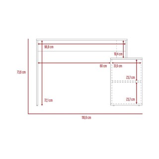 Foto 7 | Combo Para Oficina Austel, Incluye Escritorio + Librero Virtual Muebles