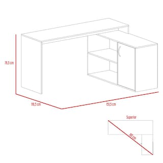 Foto 5 | Combo Agata, Incluye Escritorio Y Repisa Virtual Muebles