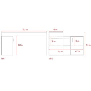 Foto 6 | Combo Agata, Incluye Escritorio Y Repisa Virtual Muebles