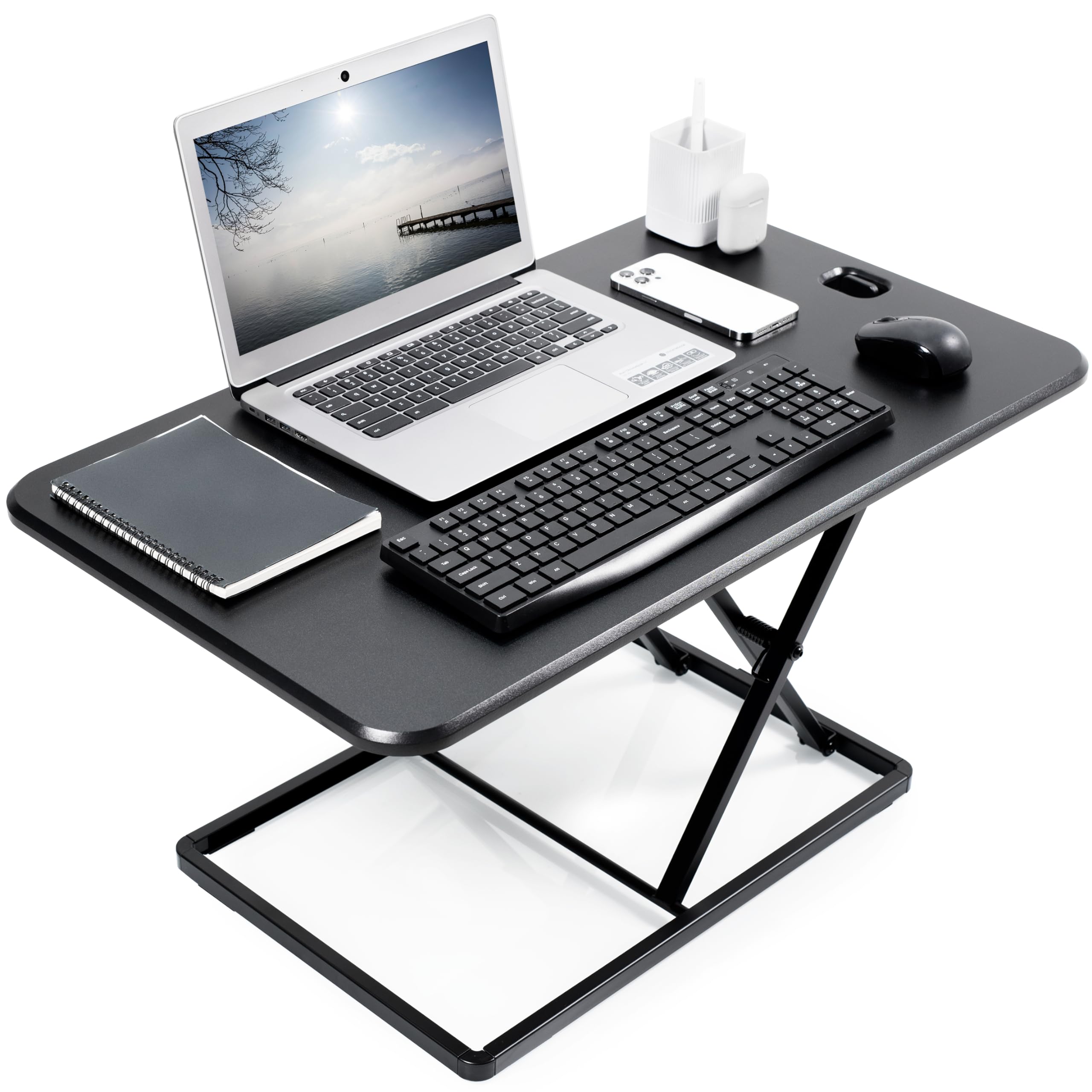 Elevador De Escritorio De Pie Vivo Ultrafino De 81 Cm Negro Desk-v032j - Venta Internacional. $3,670