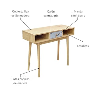 Foto 5 | Escritorio Top Living Vintage-grey Café Y Gris
