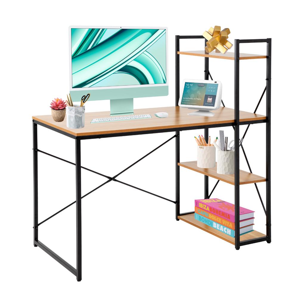Foto 1 | Escritorio Minimalista Moderno Con Librero Premium Reforzado