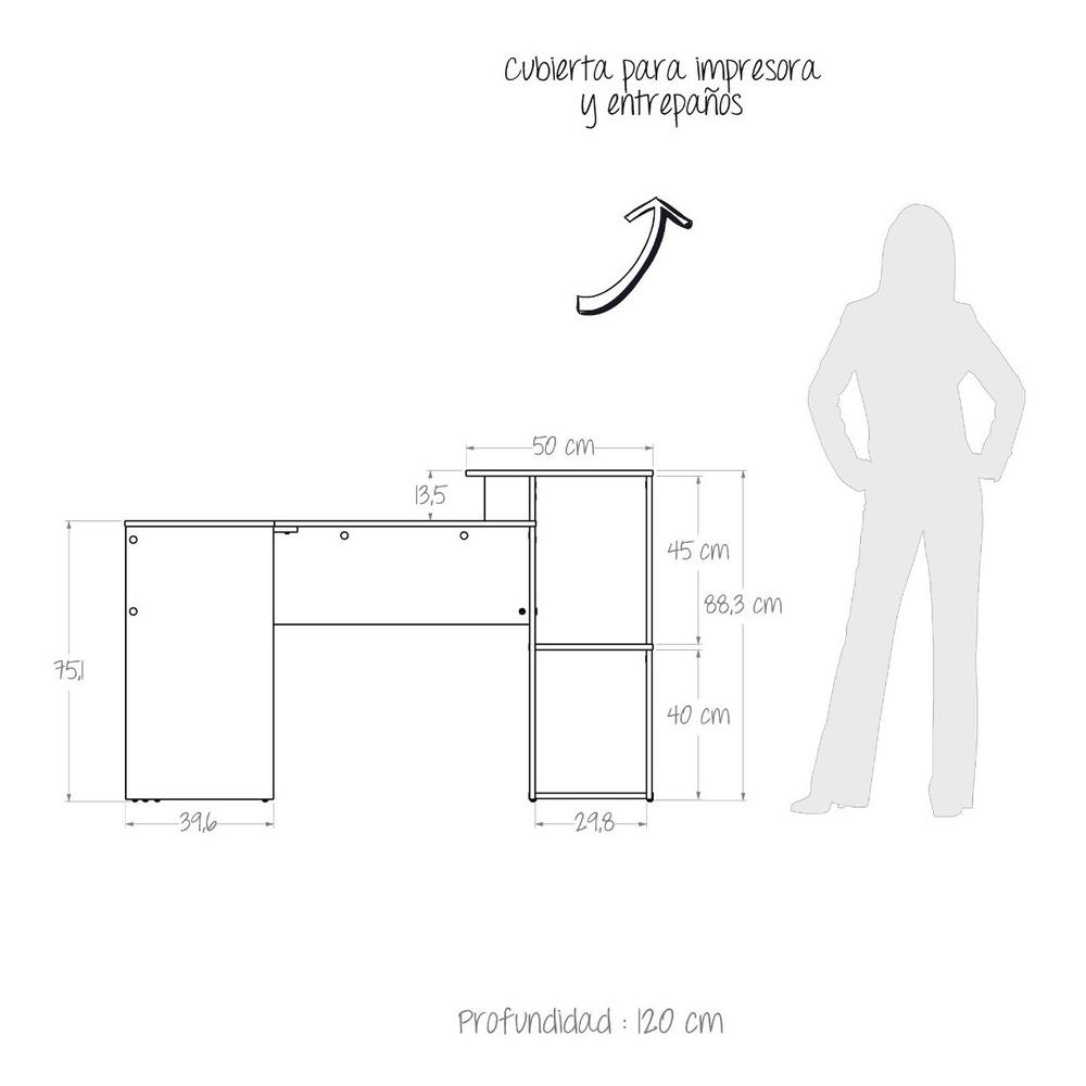 Foto 5 pulgar | Escritorio En L Color Duna Maderkit