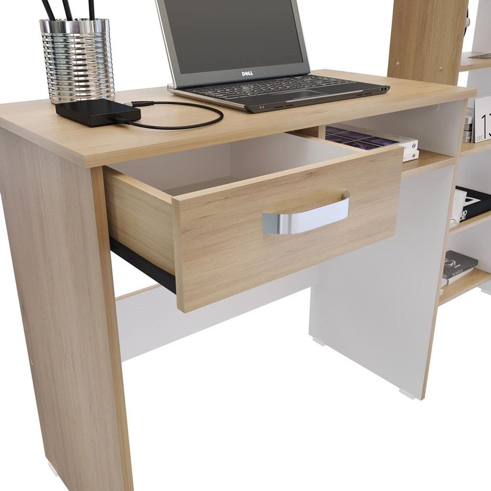 Foto 4 pulgar | Combo Escritorio + Librero Maderkit Rovere