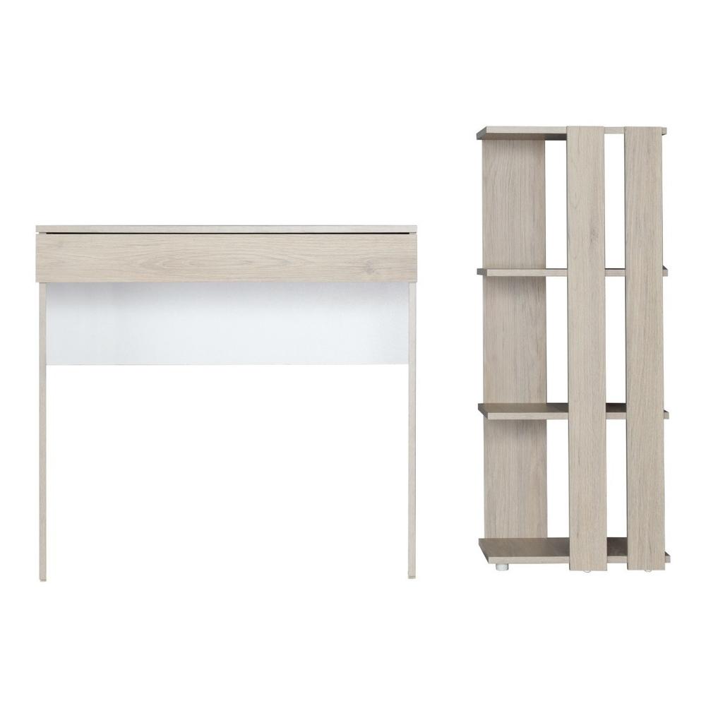 Foto 7 | Combo Escritorio + Librero Maderkit Wengue