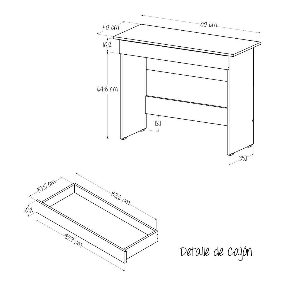Foto 7 pulgar | Escritorio con Gaveta Maderkit Rovere
