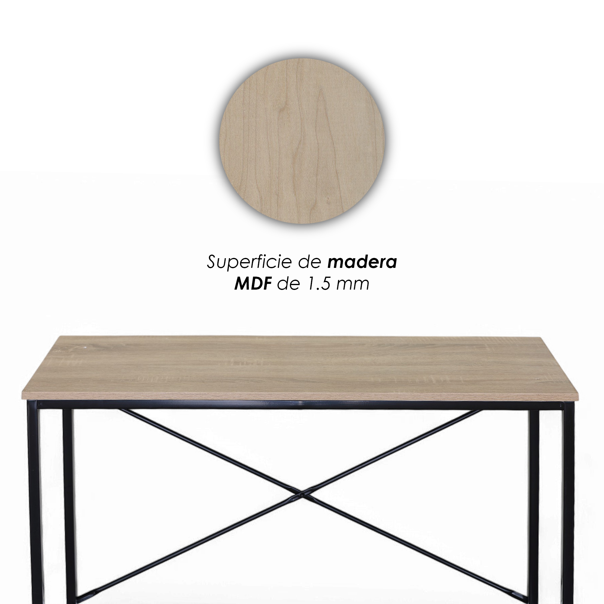 Foto 9 pulgar | Ilios Innova | Escritorio Minimalista Con Soporte En X Y Mdf 1.5mm