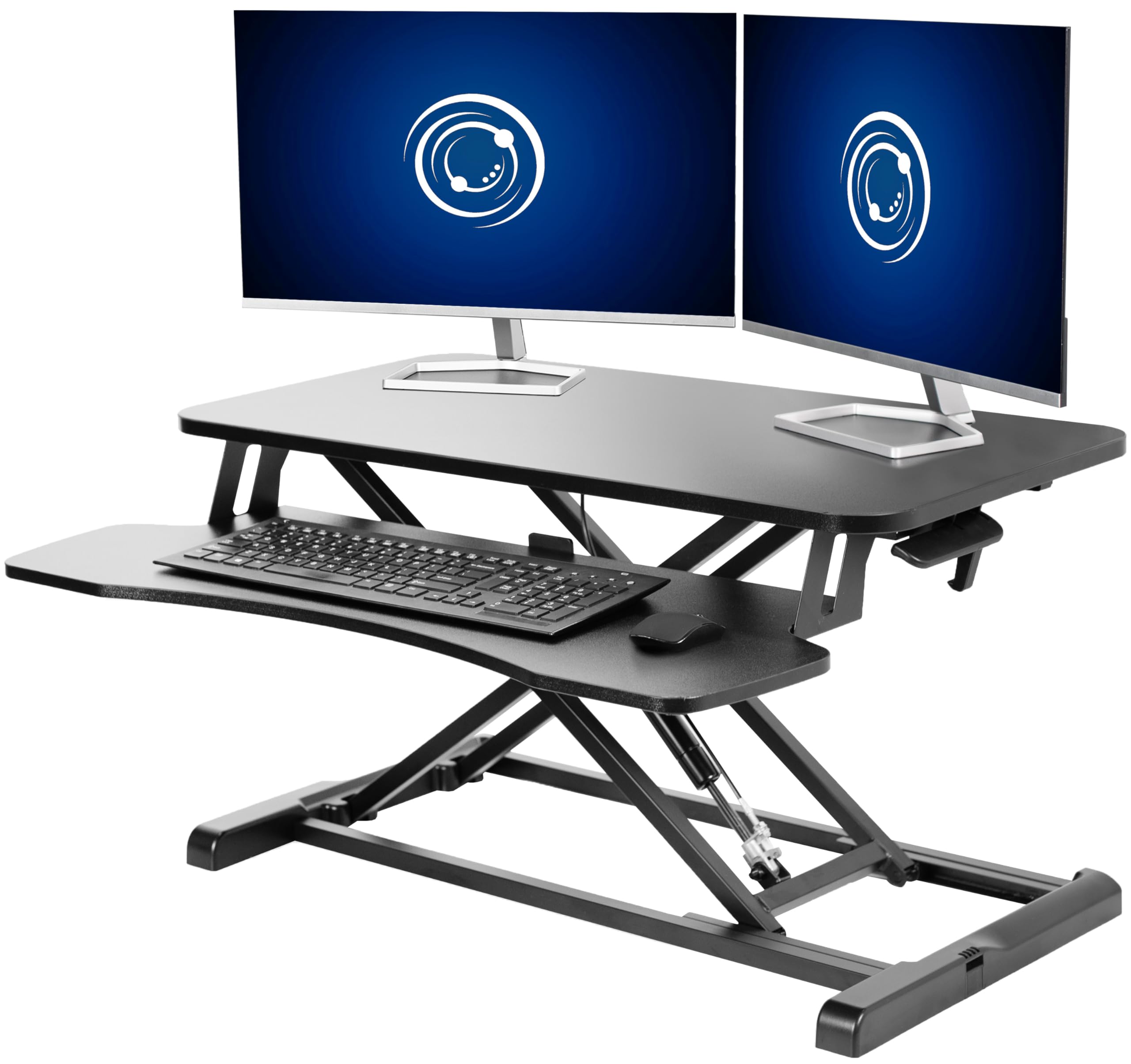 Convertidor De Escritorio Vivo Serie K, 81 Cm De Altura Ajustable, Negro - Venta Internacional.