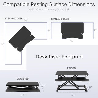 Foto 6 | Convertidor De Escritorio Vivo Serie K, 81 Cm De Altura Ajustable, Negro - Venta Internacional.