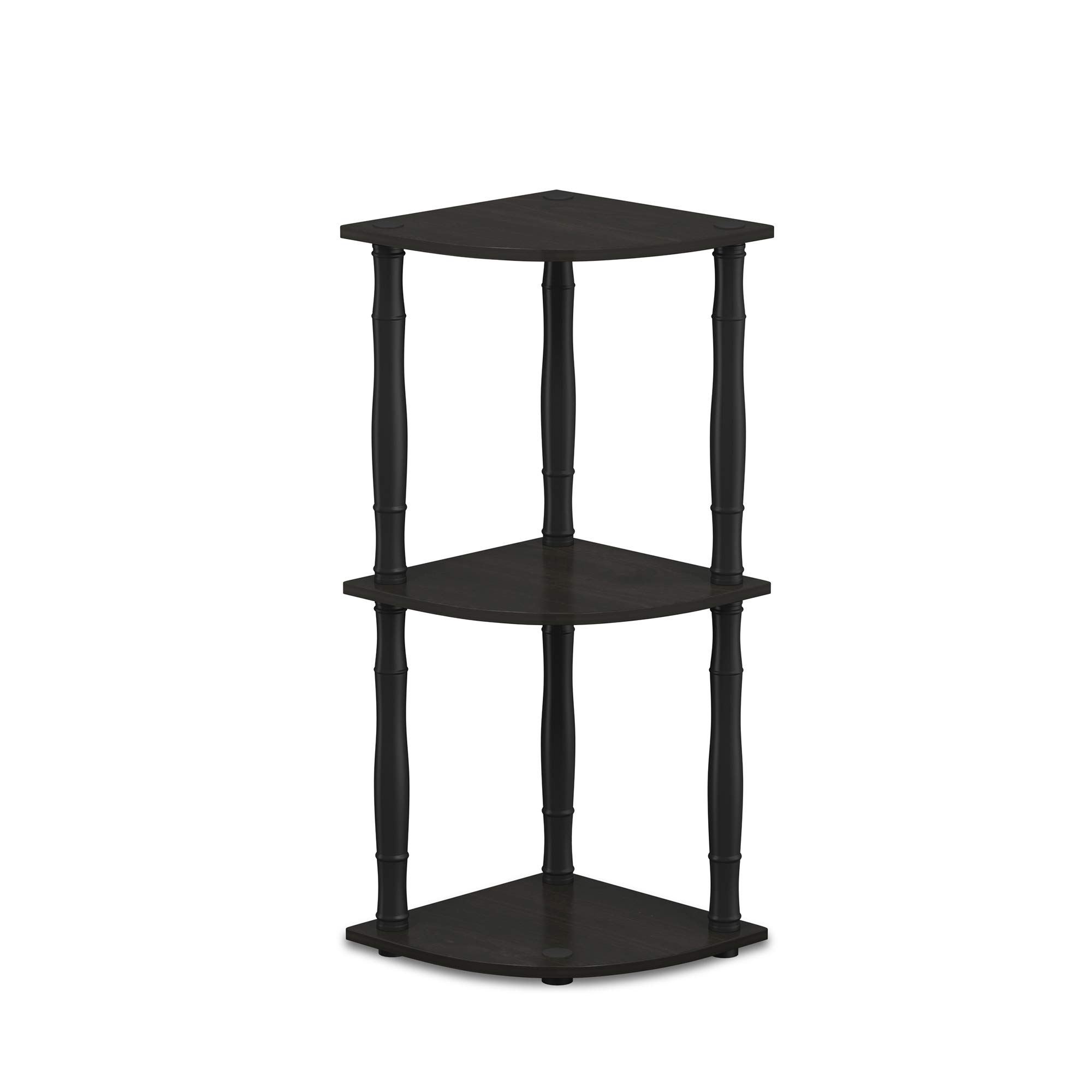Expositor De Esquina Furinno Turn-n-tube Espresso De 3 Niveles - Venta Internacional.