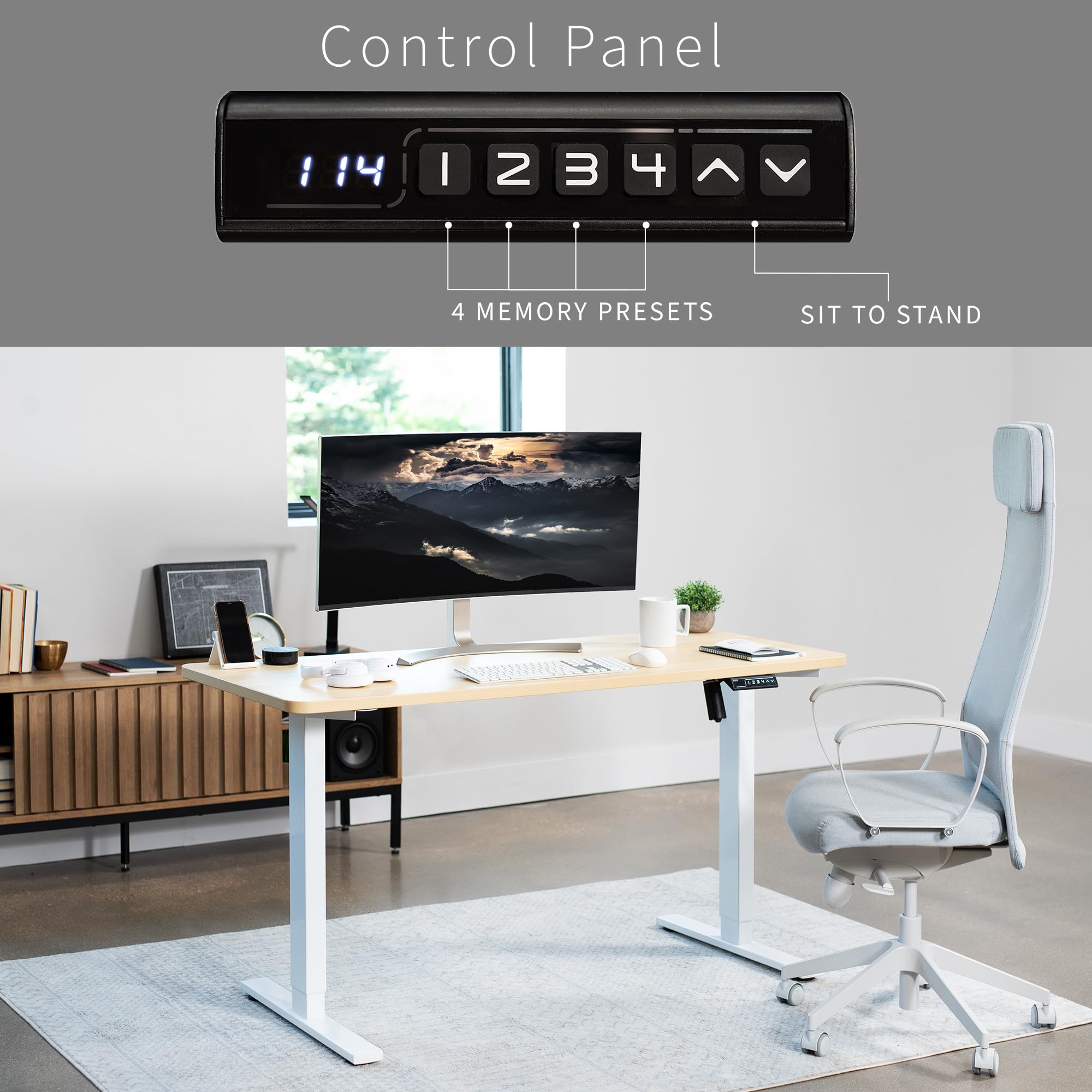 Foto 7 pulgar | Escritorio De Pie Vivo Desk-kit-1w6c Electric Memory 150x60 Cm - Venta Internacional.