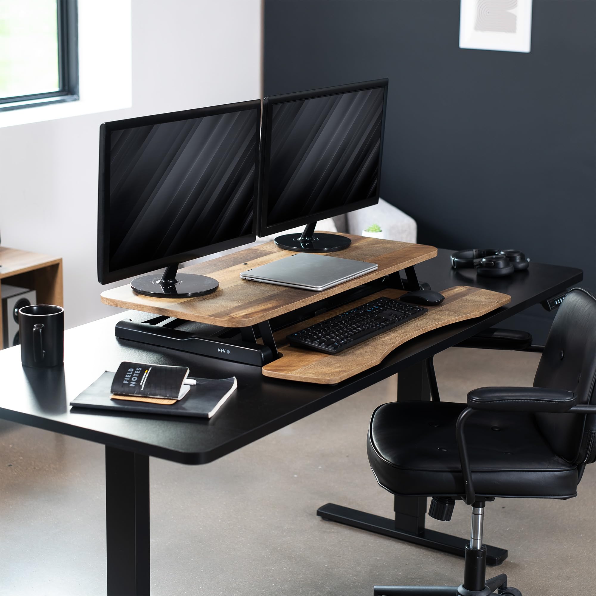 Foto 2 | Convertidor De Escritorio Vivo Serie K Desk-v036kp 91 Cm De Madera Reciclada - Venta Internacional.