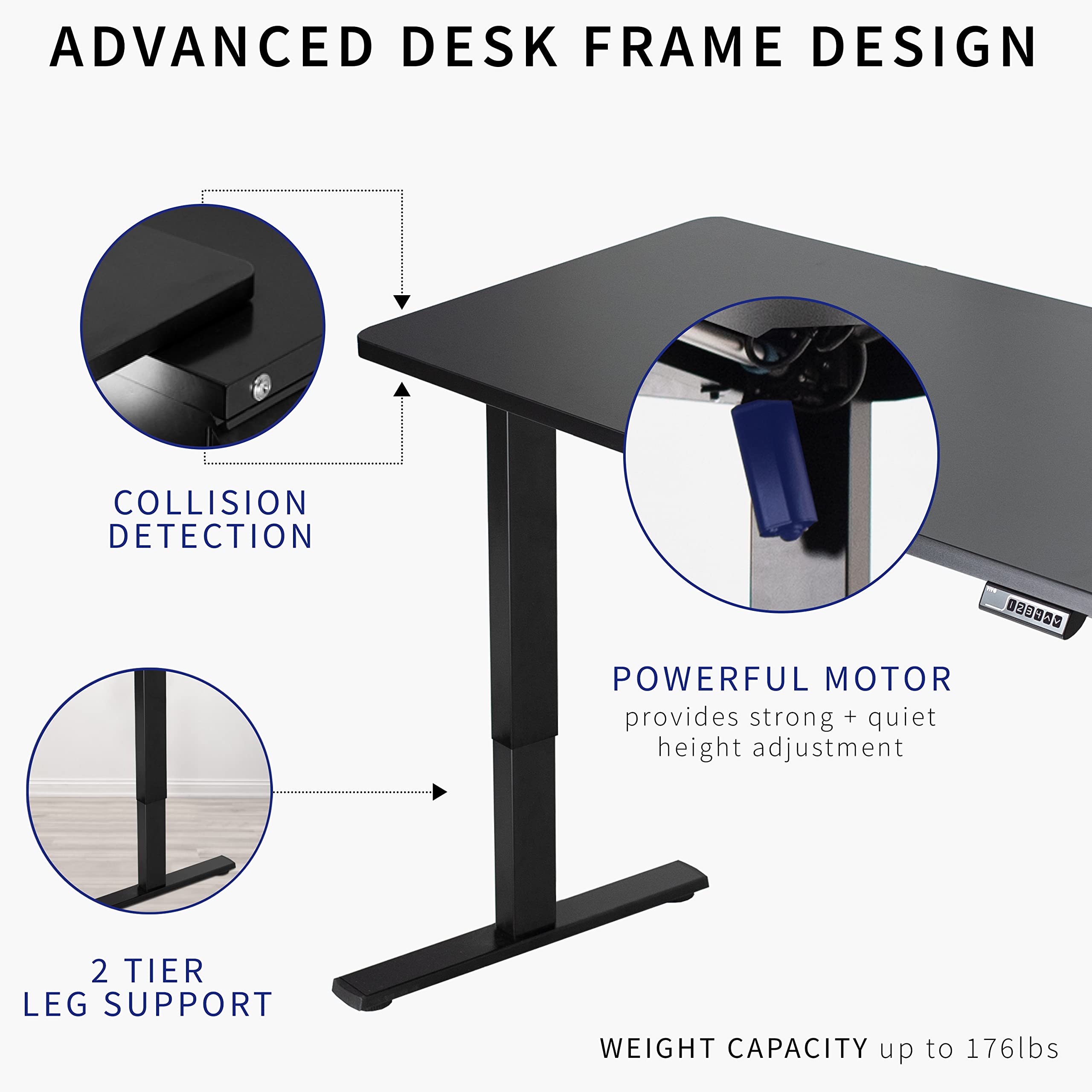 Foto 5 pulgar | Escritorio De Pie Vivo Desk-kit-1w6w Con Memoria Eléctrica 150x60 Cm - Venta Internacional.