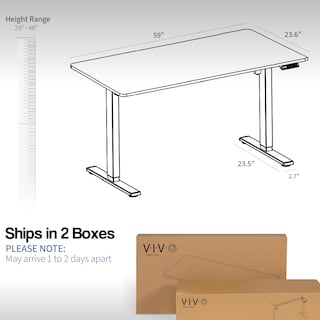 Foto 5 | Escritorio De Pie Vivo Desk-kit-1w6w Con Memoria Eléctrica 150x60 Cm - Venta Internacional.