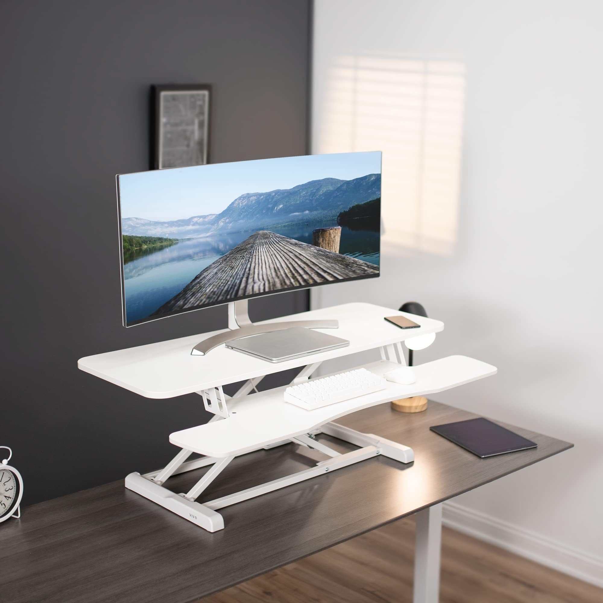 Foto 3 pulgar | Convertidor De Escritorio Vivo Serie K Desk-v042kw 42 Pulgadas Blanco - Venta Internacional.