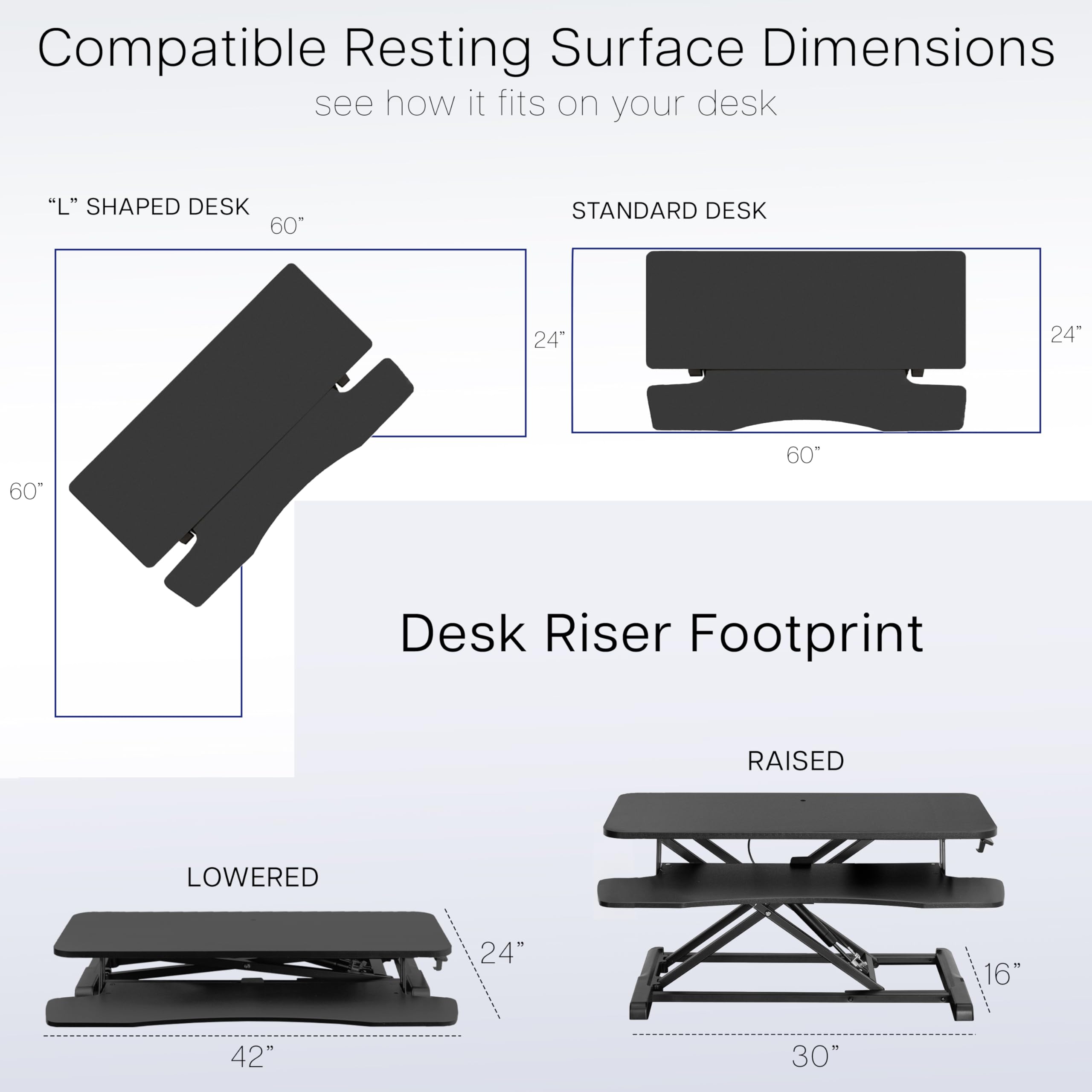 Foto 7 pulgar | Convertidor De Escritorio Vivo Serie K Desk-v042kw 42 Pulgadas Blanco - Venta Internacional.