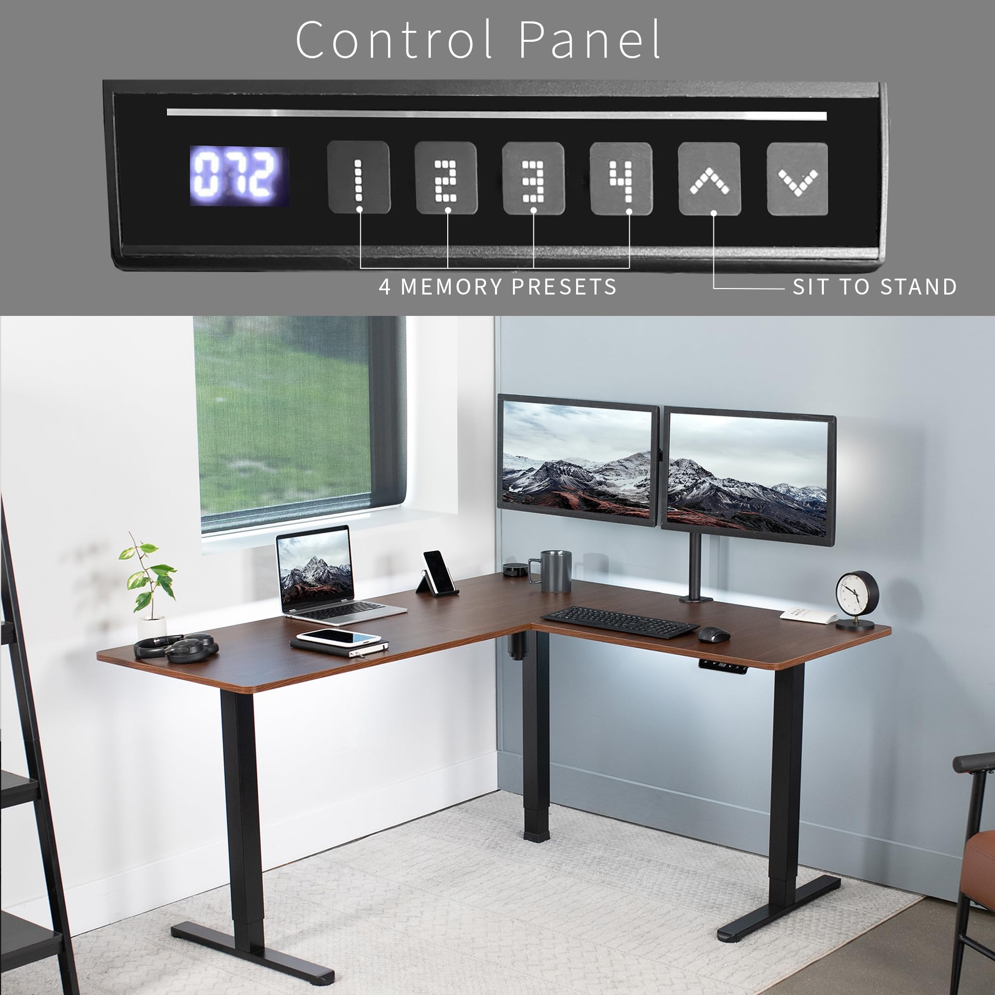 Foto 5 | Escritorio De Pie Vivo Desk-e3ctd De Esquina Eléctrico En Forma De L - Venta Internacional.