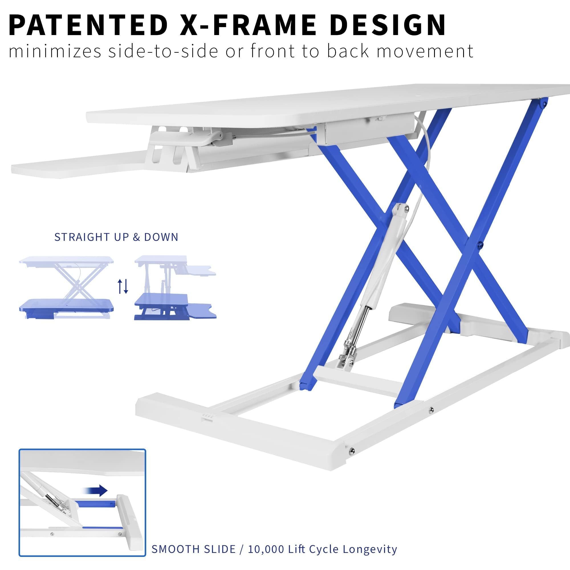 Foto 5 | Convertidor De Escritorio Vivo Serie K De 81 Cm De Altura Ajustable, Color Blanco - Venta Internacional.