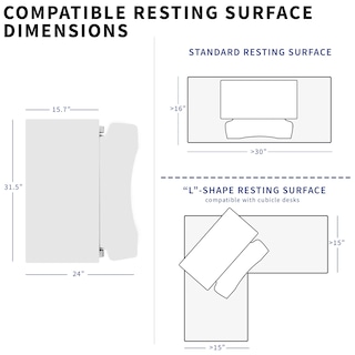 Foto 6 | Convertidor De Escritorio Vivo Serie K De 81 Cm De Altura Ajustable, Color Blanco - Venta Internacional.