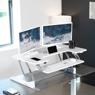 Foto 2 | Convertidor De Escritorio Vivo Serie V Con Altura Ajustable De 42 Pulgadas, Color Blanco - Venta Internacional.