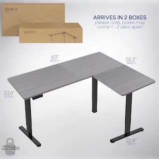 Foto 6 | Escritorio De Pie Vivo Desk-e3ctg De Esquina Eléctrico En Forma De L 160x1 - Venta Internacional.