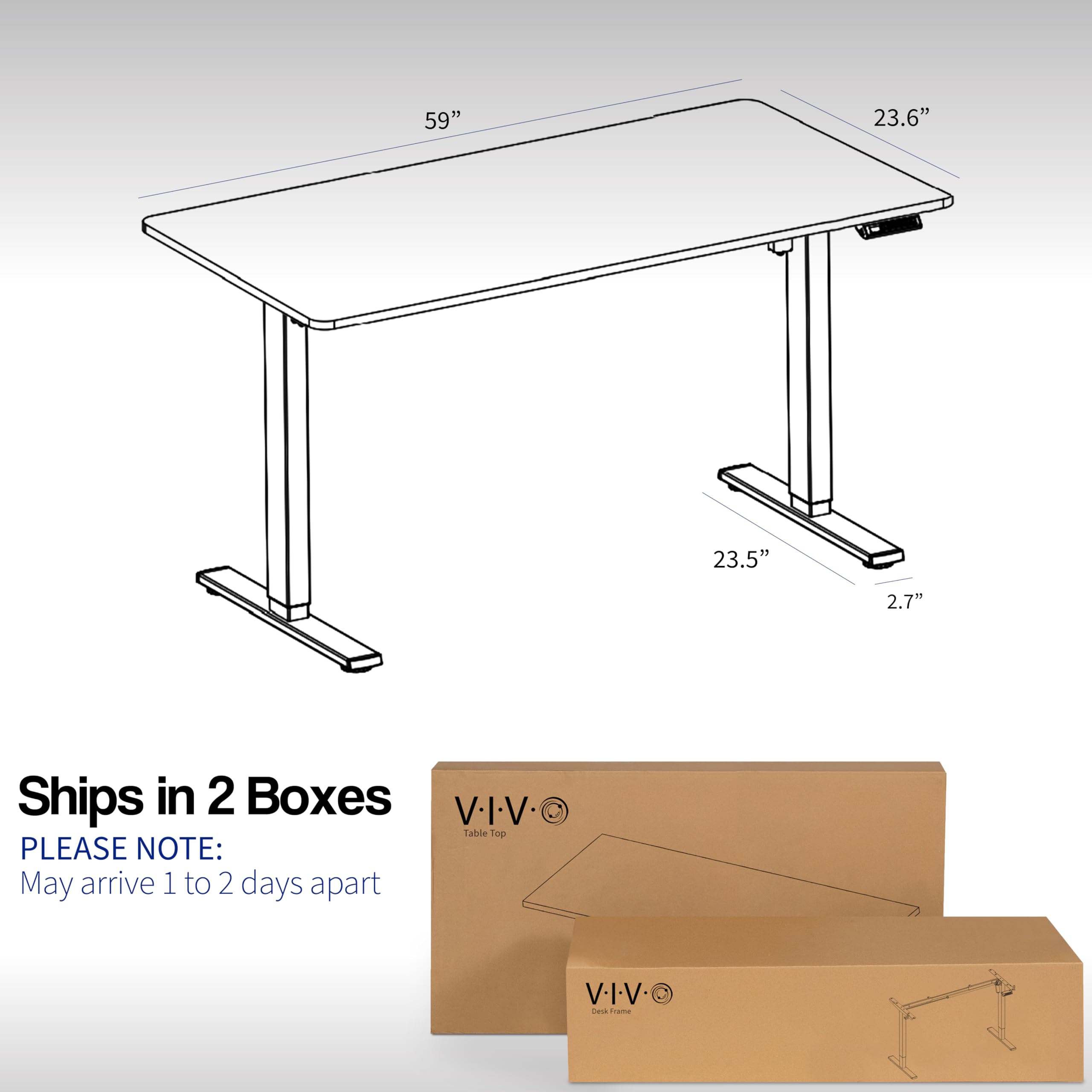 Foto 6 pulgar | Escritorio De Pie Vivo Desk-kit-1b6d Electric Memory 150x60 Cm - Venta Internacional.