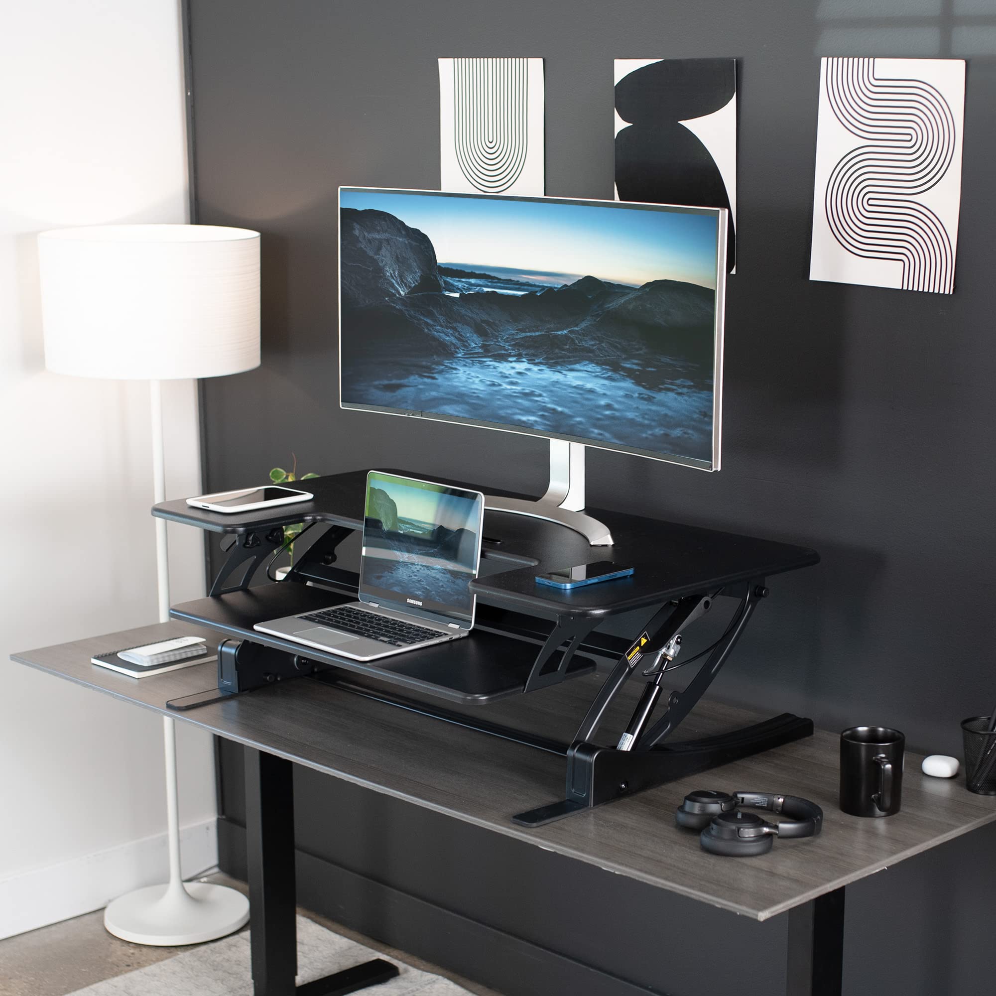 Foto 2 | Convertidor De Escritorio Vivo Serie V De 42 Pulgadas Con Altura Ajustable - Venta Internacional.
