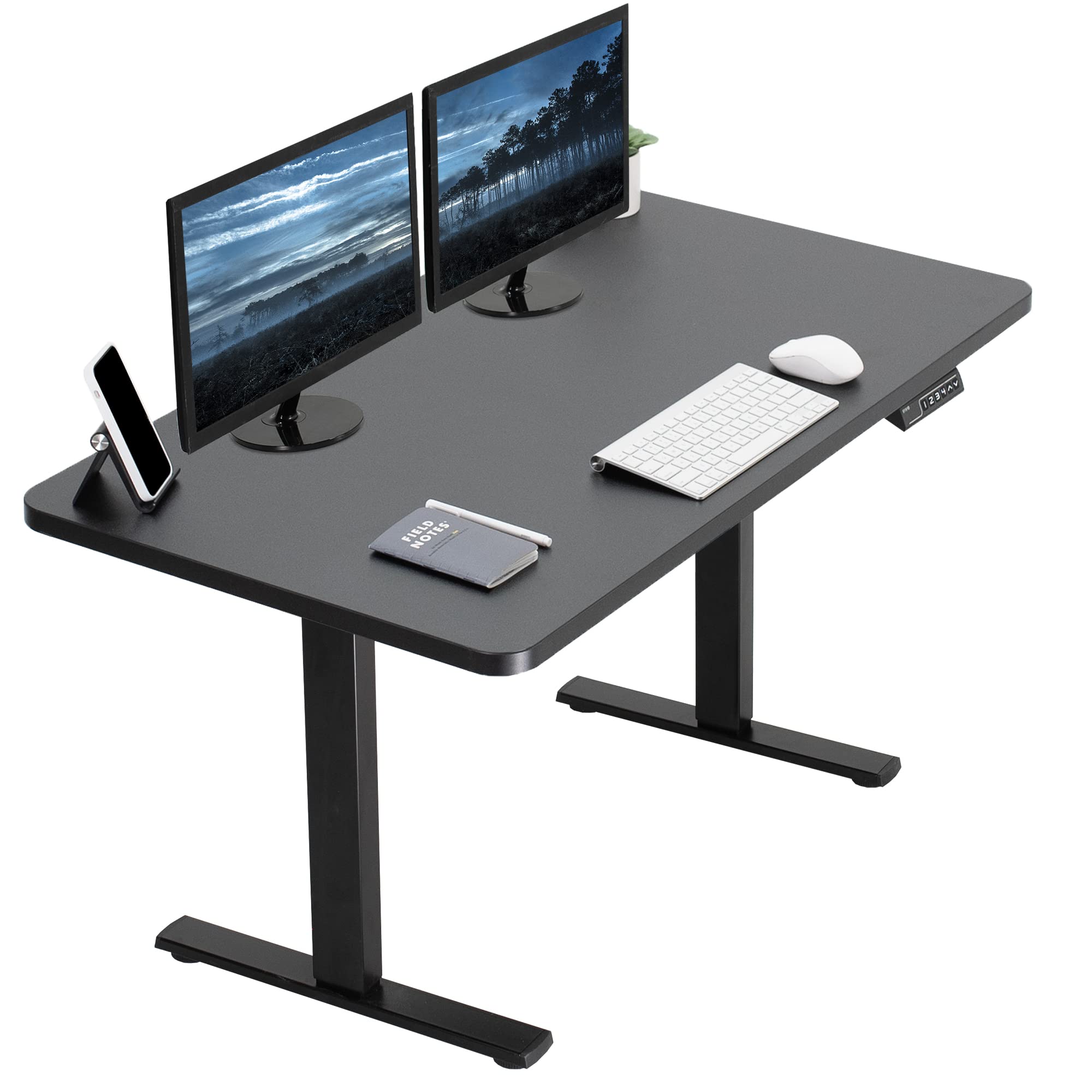 Escritorio De Pie Vivo Electric, 109 X 61 Cm, Altura Con Memoria, Negro - Venta Internacional.
