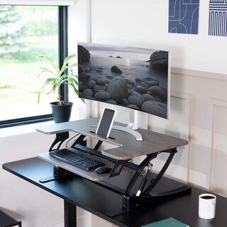 Foto 2 | Convertidor De Escritorio Vivo Serie V De 36 Pulgadas Con Altura Ajustable, Color Gris - Venta Internacional.