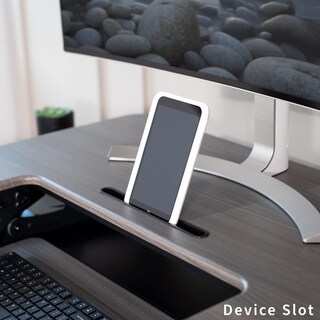 Foto 7 | Convertidor De Escritorio Vivo Serie V De 36 Pulgadas Con Altura Ajustable, Color Gris - Venta Internacional.