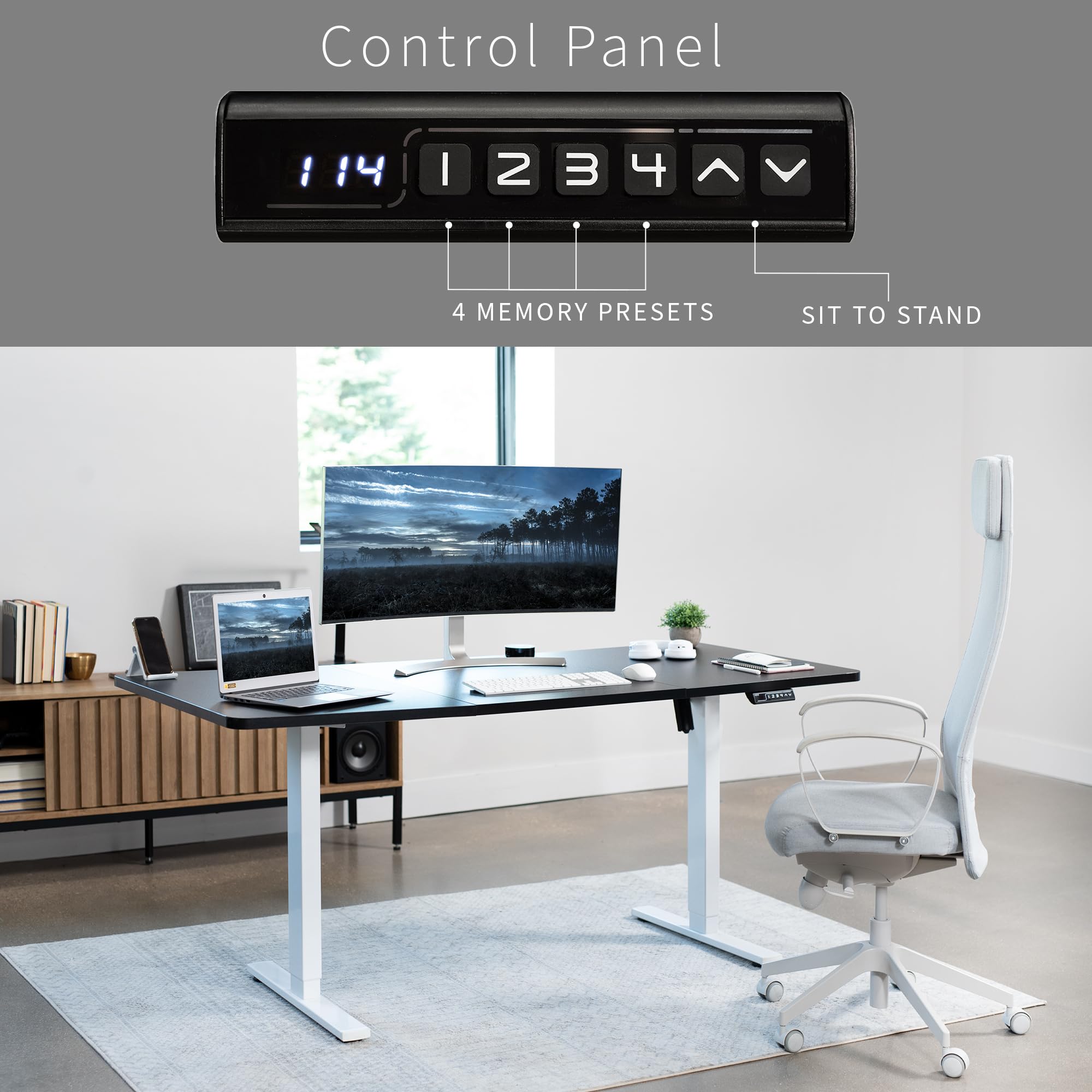 Foto 7 pulgar | Escritorio De Pie Vivo Desk-kit-1w7b Electric Memory 71x76-123 Cm - Venta Internacional.