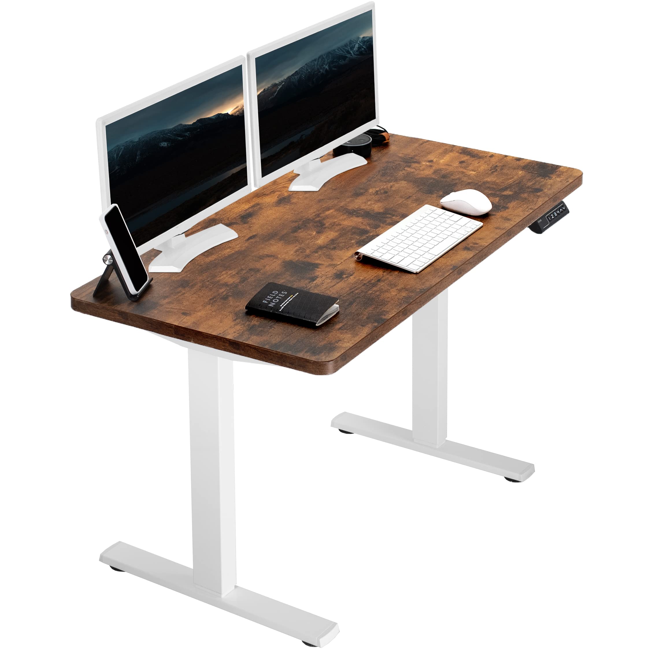 Foto 1 | Escritorio De Pie Vivo Electric Rustic Vintage Brown 110x60 Cm - Venta Internacional.