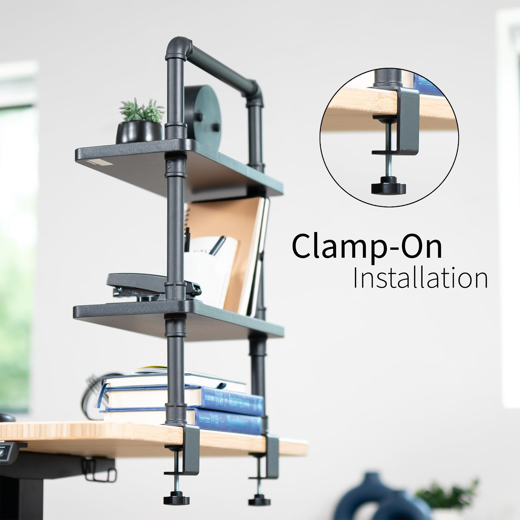 Foto 5 | Estantería De Mesa Vivo Clamp-on Premium Industrial Pipe De 40 Cm - Venta Internacional.