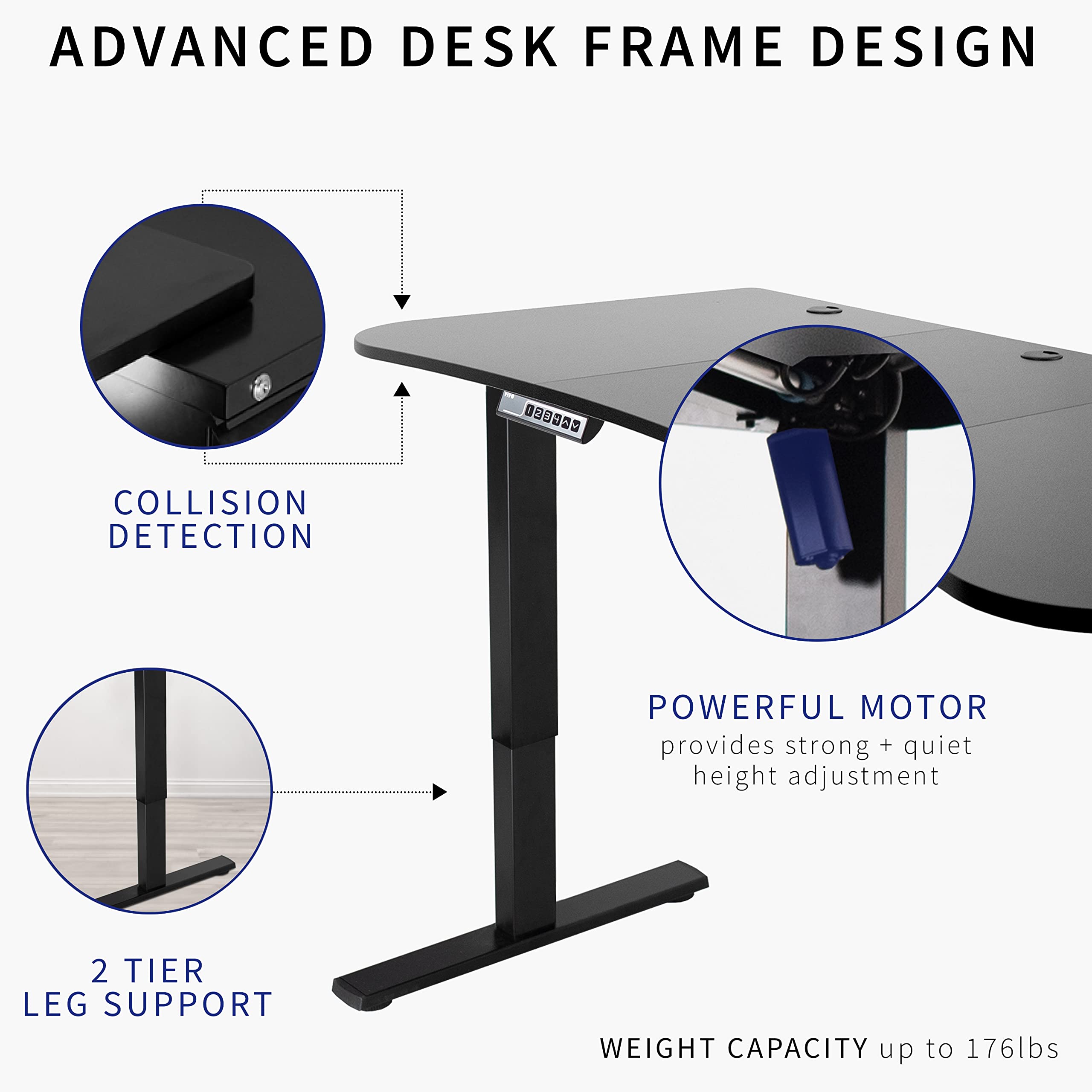 Foto 4 pulgar | Escritorio De Pie Vivo Desk-kit-1w1c Con Memoria Eléctrica 160x80 Cm - Venta Internacional.