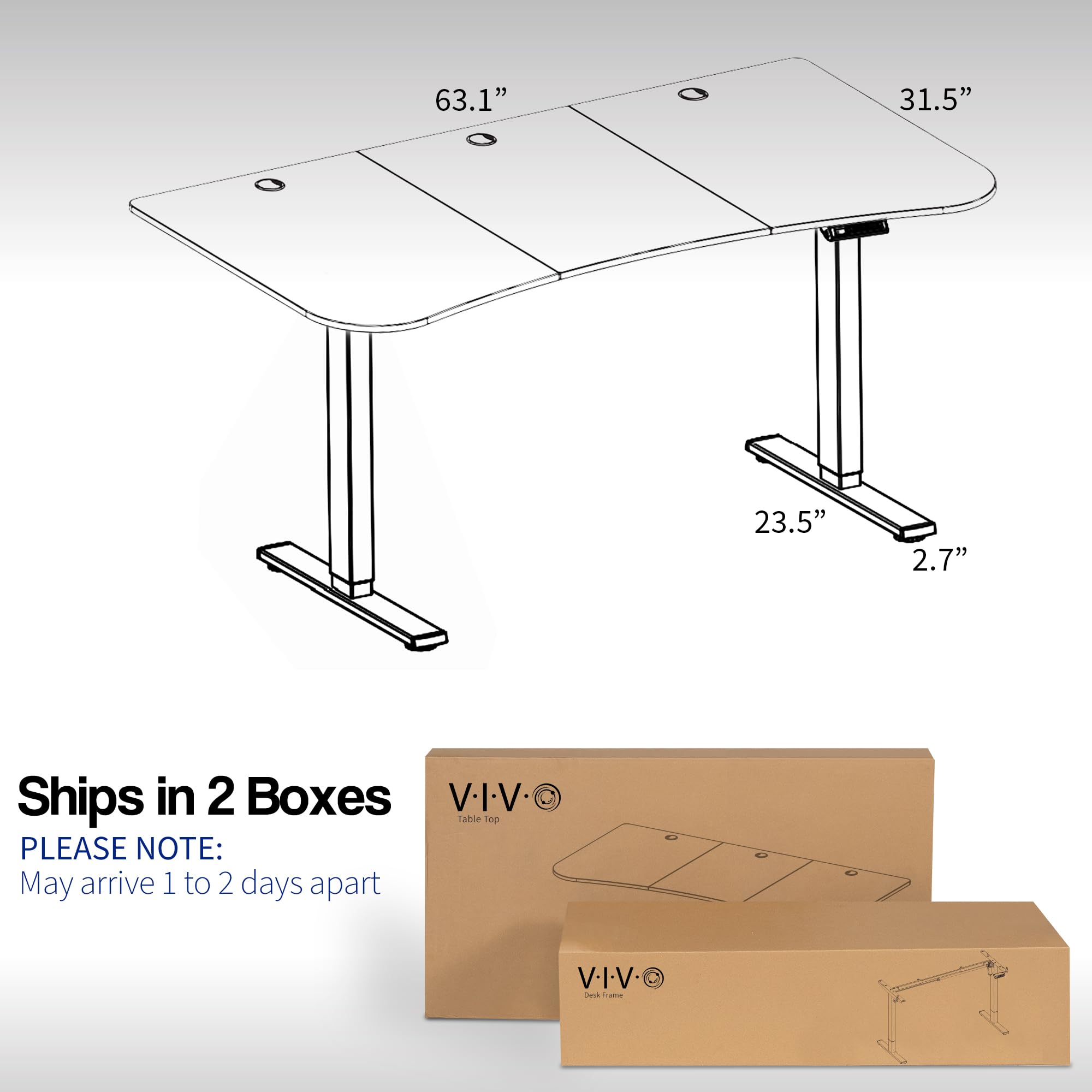 Foto 6 pulgar | Escritorio De Pie Vivo Desk-kit-1w1c Con Memoria Eléctrica 160x80 Cm - Venta Internacional.