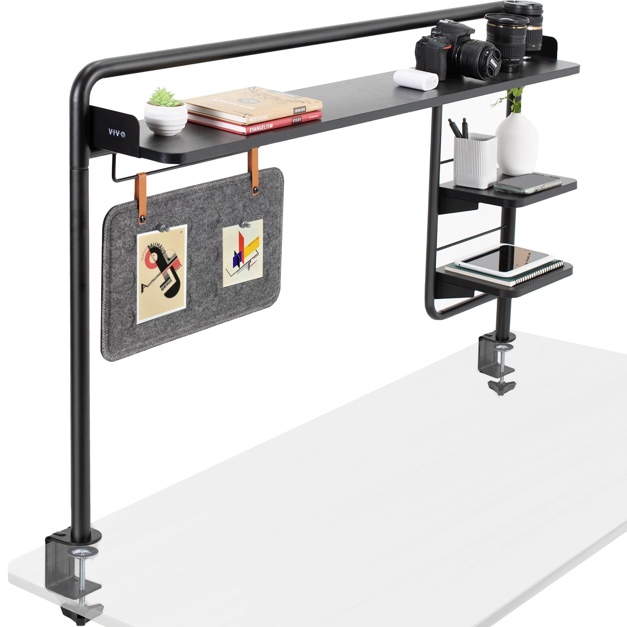 Foto 1 | Sistema De Estantería De Escritorio Vivo Desk-shelf55a Clamp-on Black - Venta Internacional.