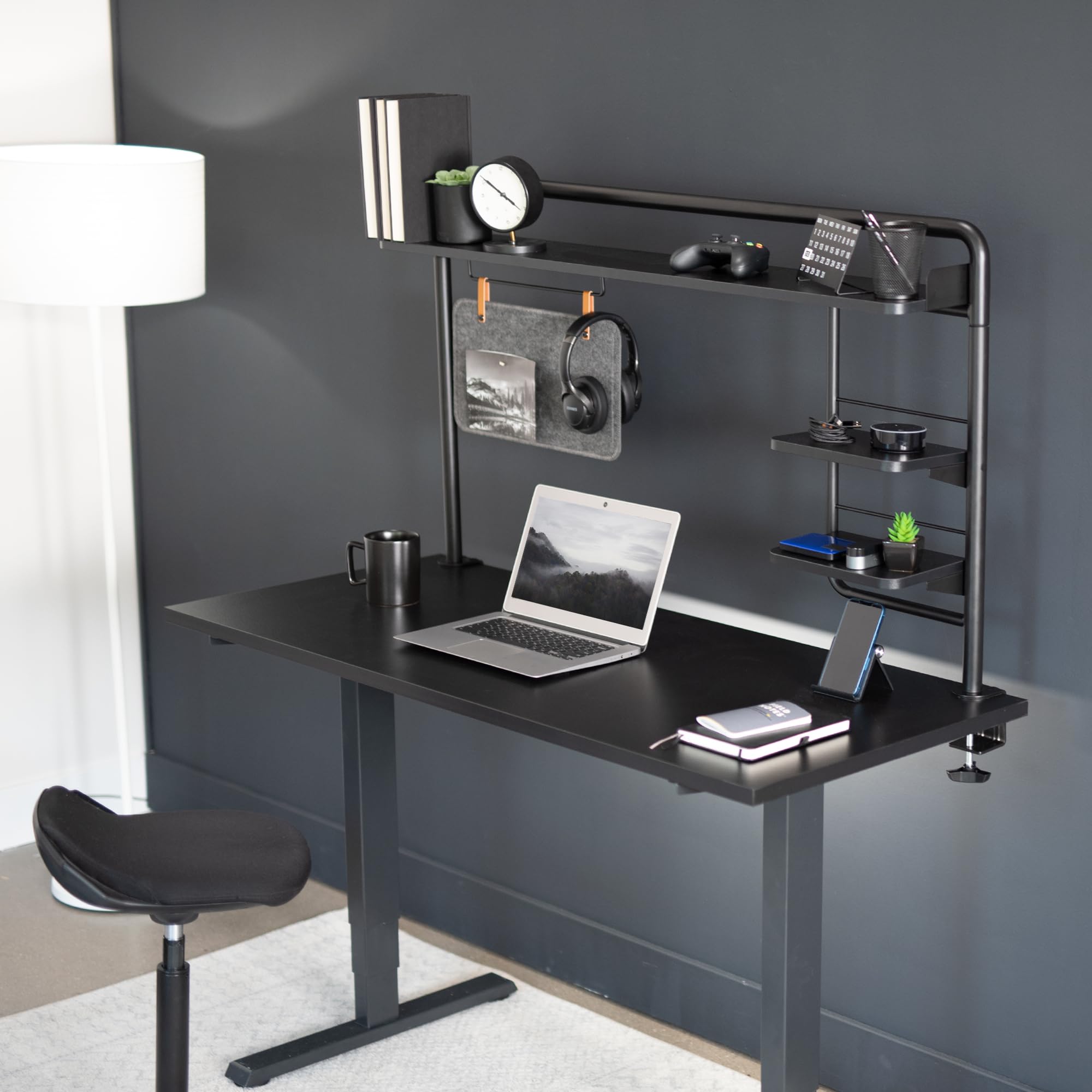 Foto 2 | Sistema De Estantería De Escritorio Vivo Desk-shelf55a Clamp-on Black - Venta Internacional.