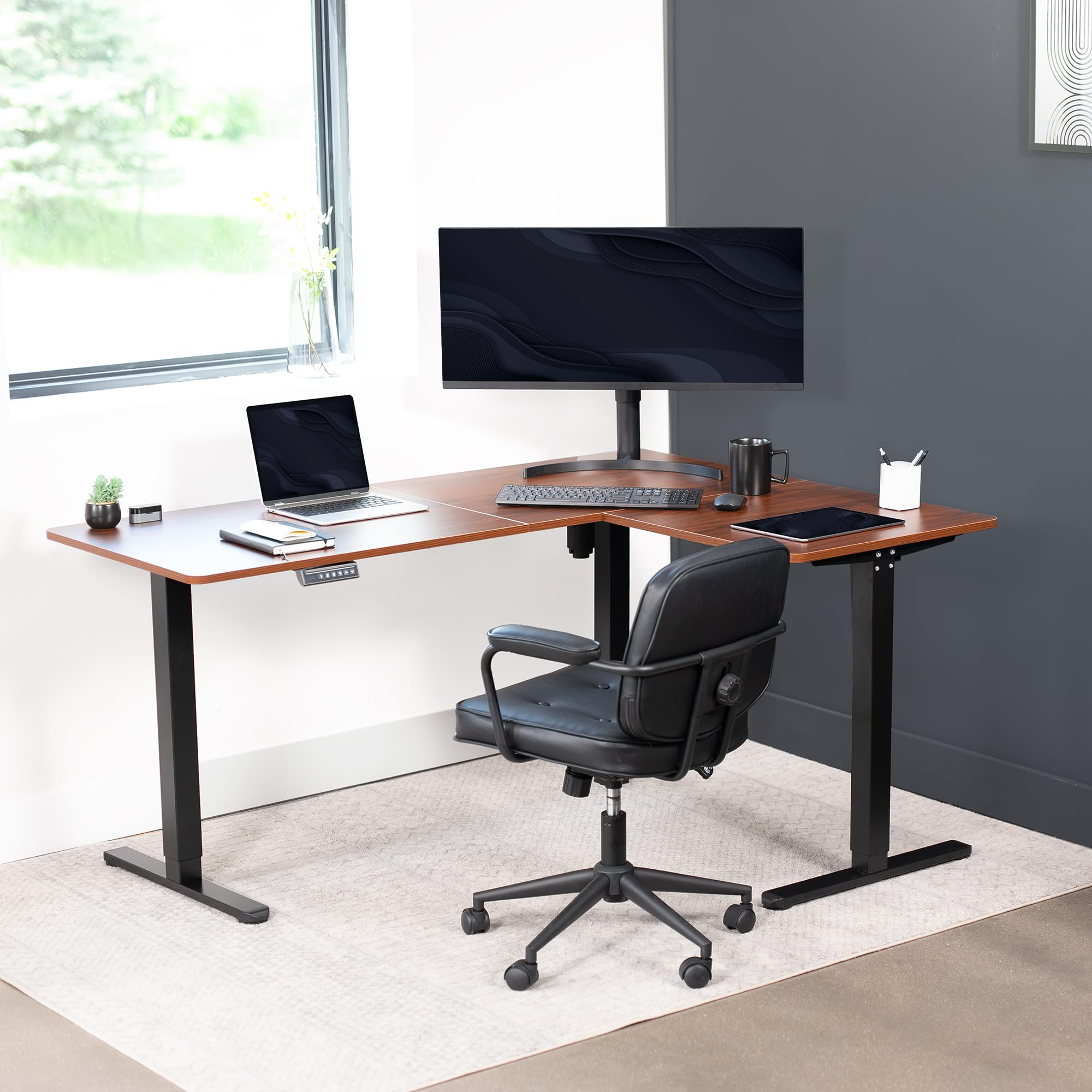 Foto 7 | Escritorio De Pie Vivo Desk-e3ctd-47 De Esquina Eléctrico En Forma De L - Venta Internacional.